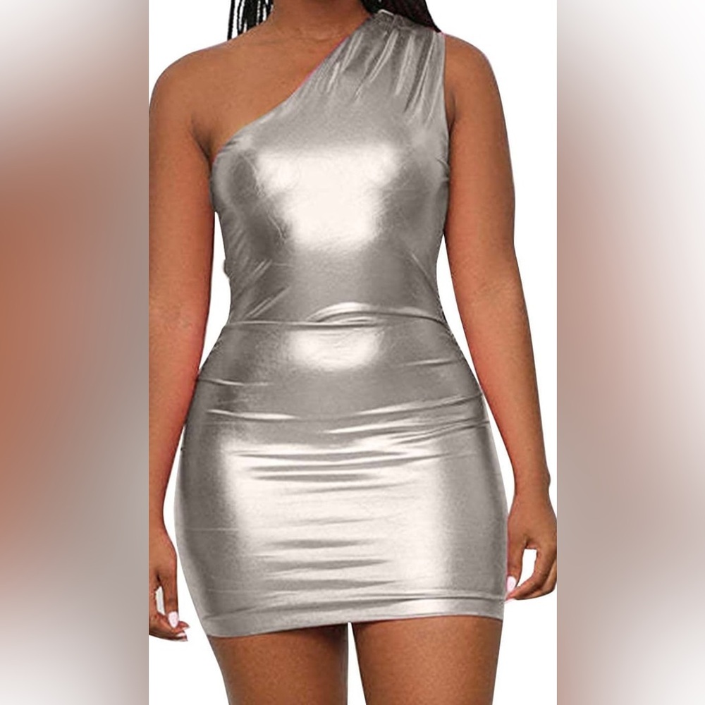 Timing Silver Metallic Dress